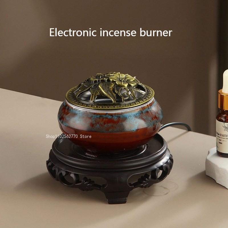 Candle Supplies Fragrance Oil - Ceramic Electric Incense Burner/Timed Temperature Adjustment