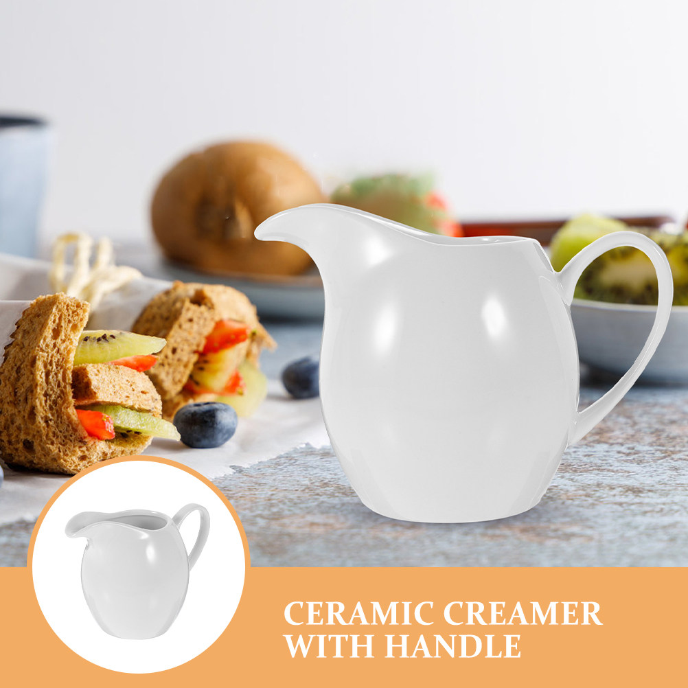 2Pcs Ceramic Milk Jug Creamer  - Pour Spout Pitcher recension och pris