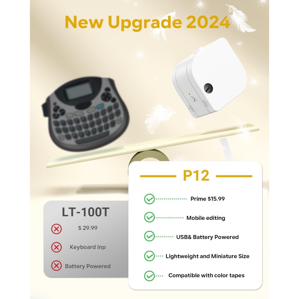 P12 Mini Label Maker Machine w - Sticker Label Template recension och pris