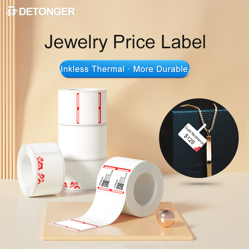 DETONGER Thermal Jelwery Label - Sticker Label Template recension och pris