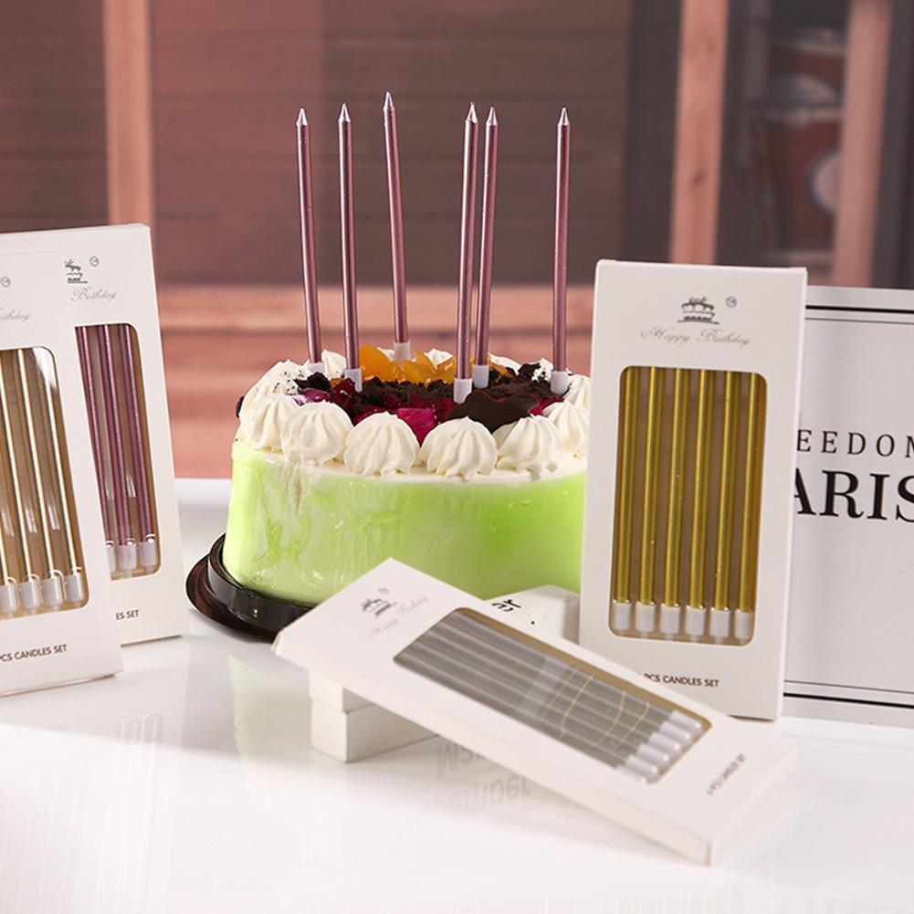 6/18pcs Metal Gold Silver Birt - Candle Supplies In recension och pris