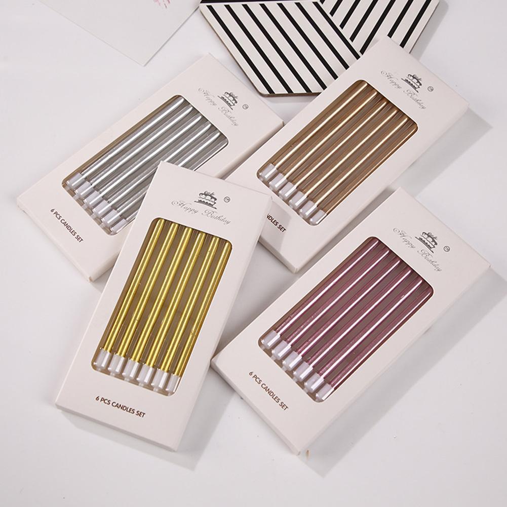 6/18pcs Metal Gold Silver Birt - Candle Supplies In recension och pris
