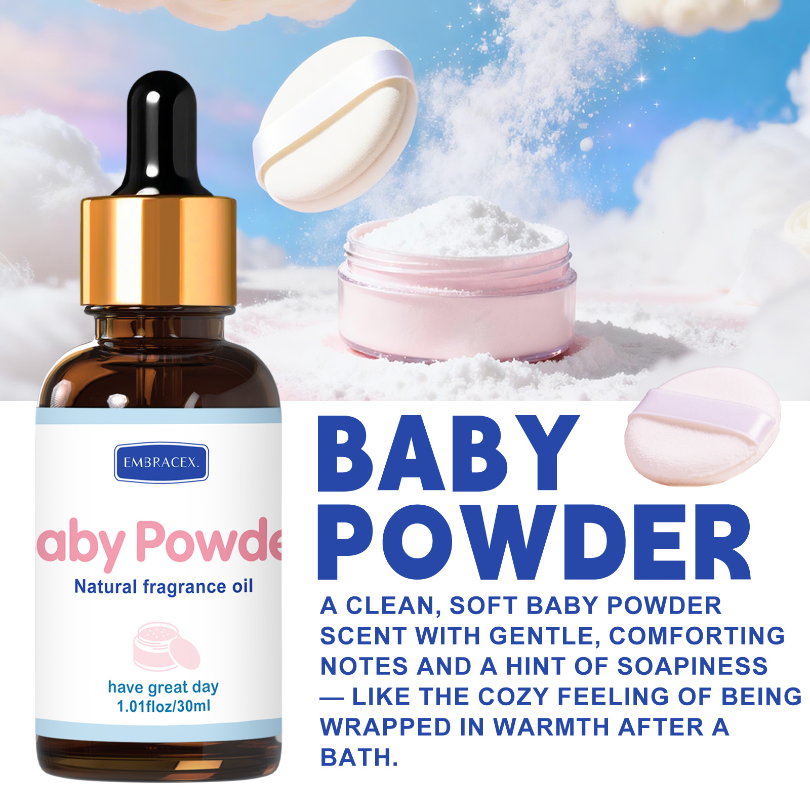 30ml Baby Powder Essential Oil - Candle Supplies Fragrance Oil recension och pris