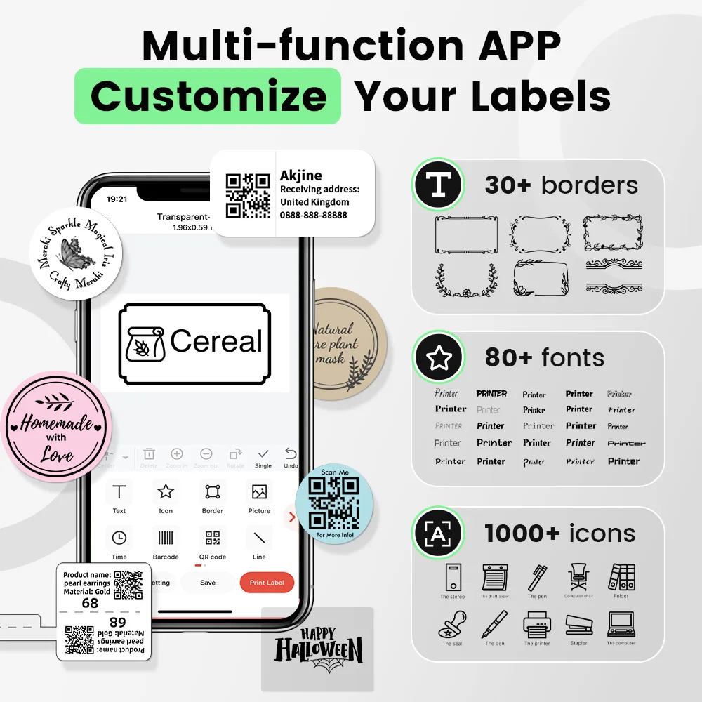 M108 Wireless Bluetooth Label  - Sticker Label Template recension och pris