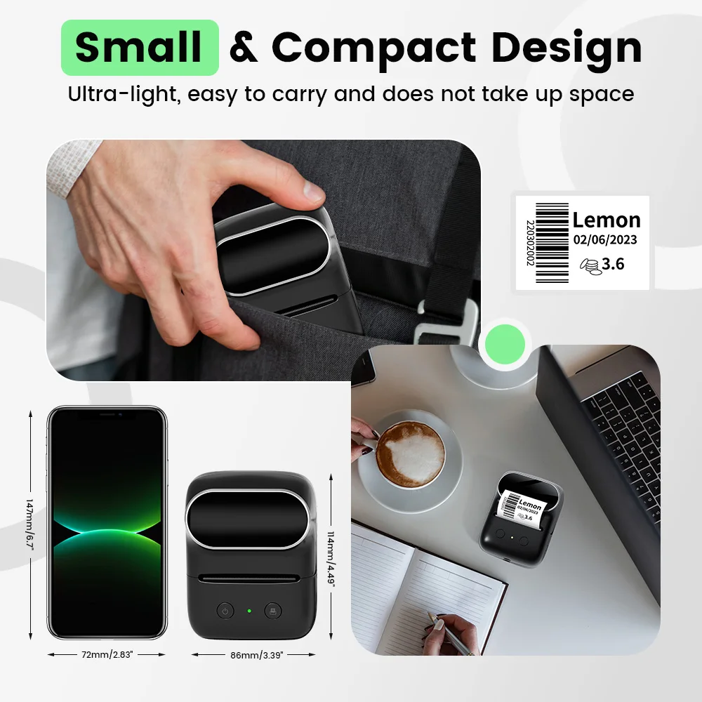 M108 Wireless Bluetooth Label  - Sticker Label Template recension och pris