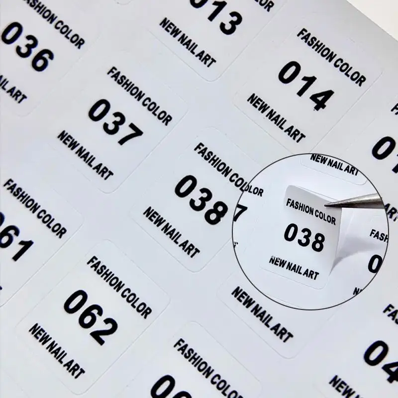 NO.1-240 Nail Polish Number St - Sticker Label Template recension och pris