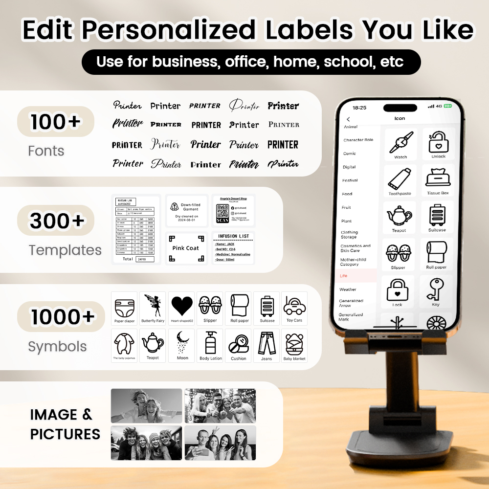 Mini Label Printer 20-50mm Shi - Sticker Label Template recension och pris