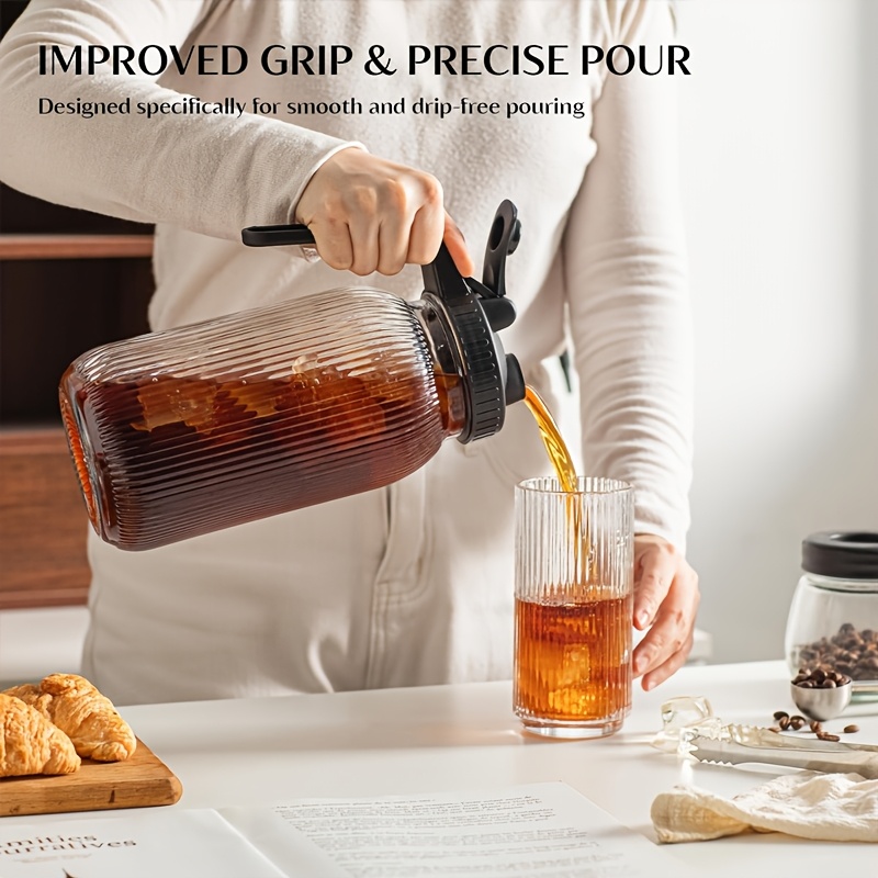 2PCS Glass Mason Jar Pitcher L - Pour Spout Pitcher recension och pris