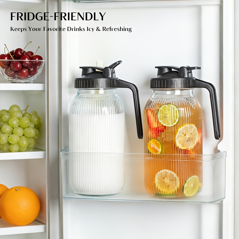 2PCS Glass Mason Jar Pitcher L - Pour Spout Pitcher recension och pris