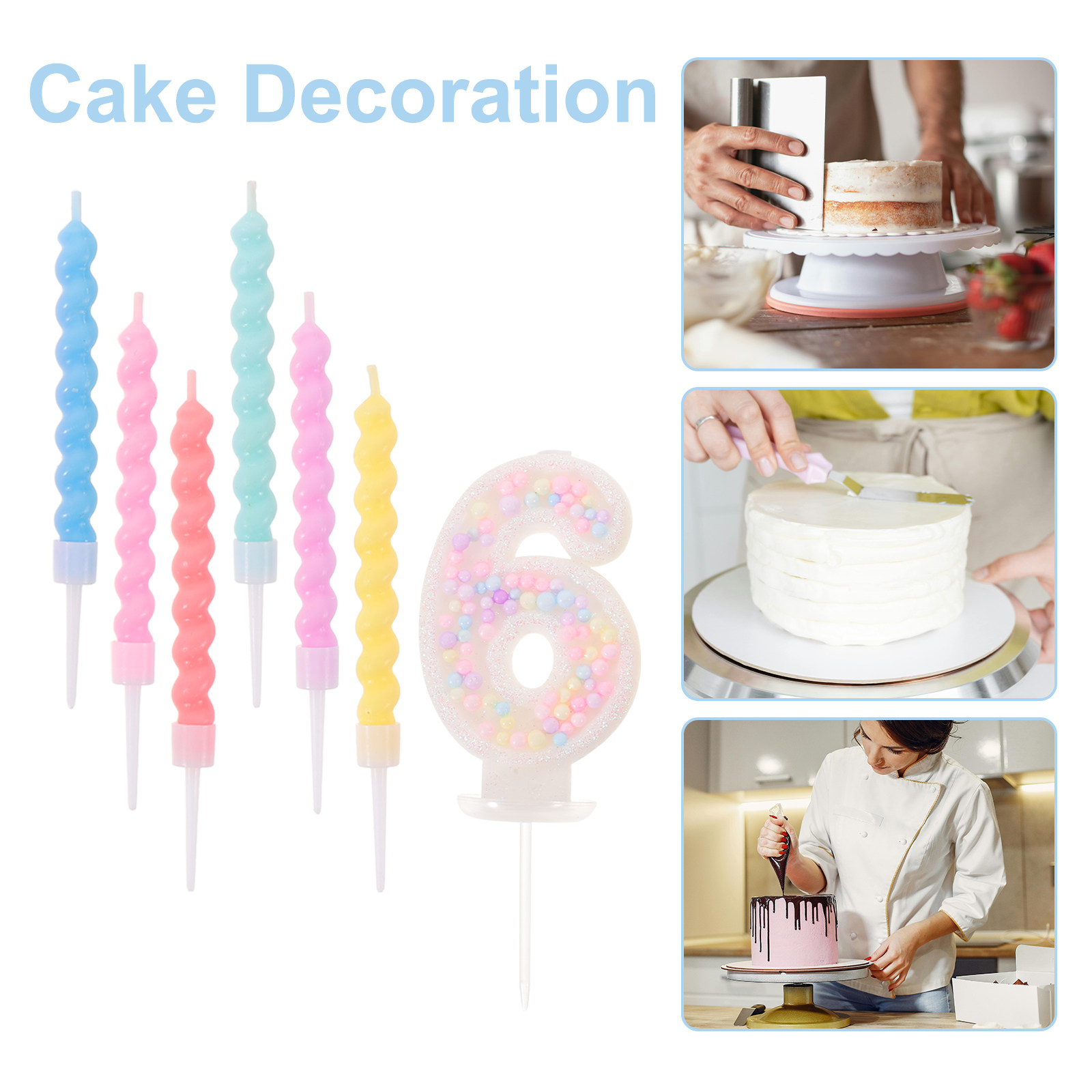 13Pcs Colorful Spiral Birthday - Candle Supplies In recension och pris